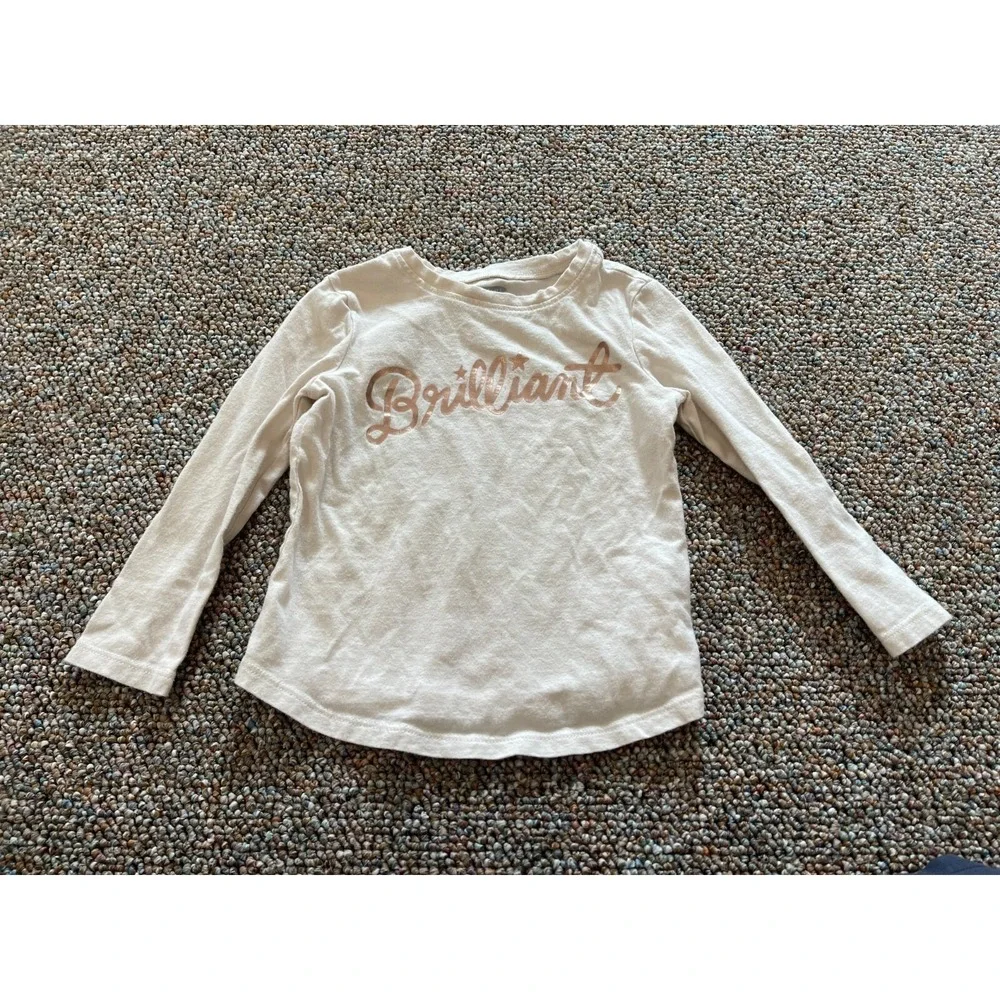 Old Navy Girls Brilliant Long-Sleeved White Top 2T
